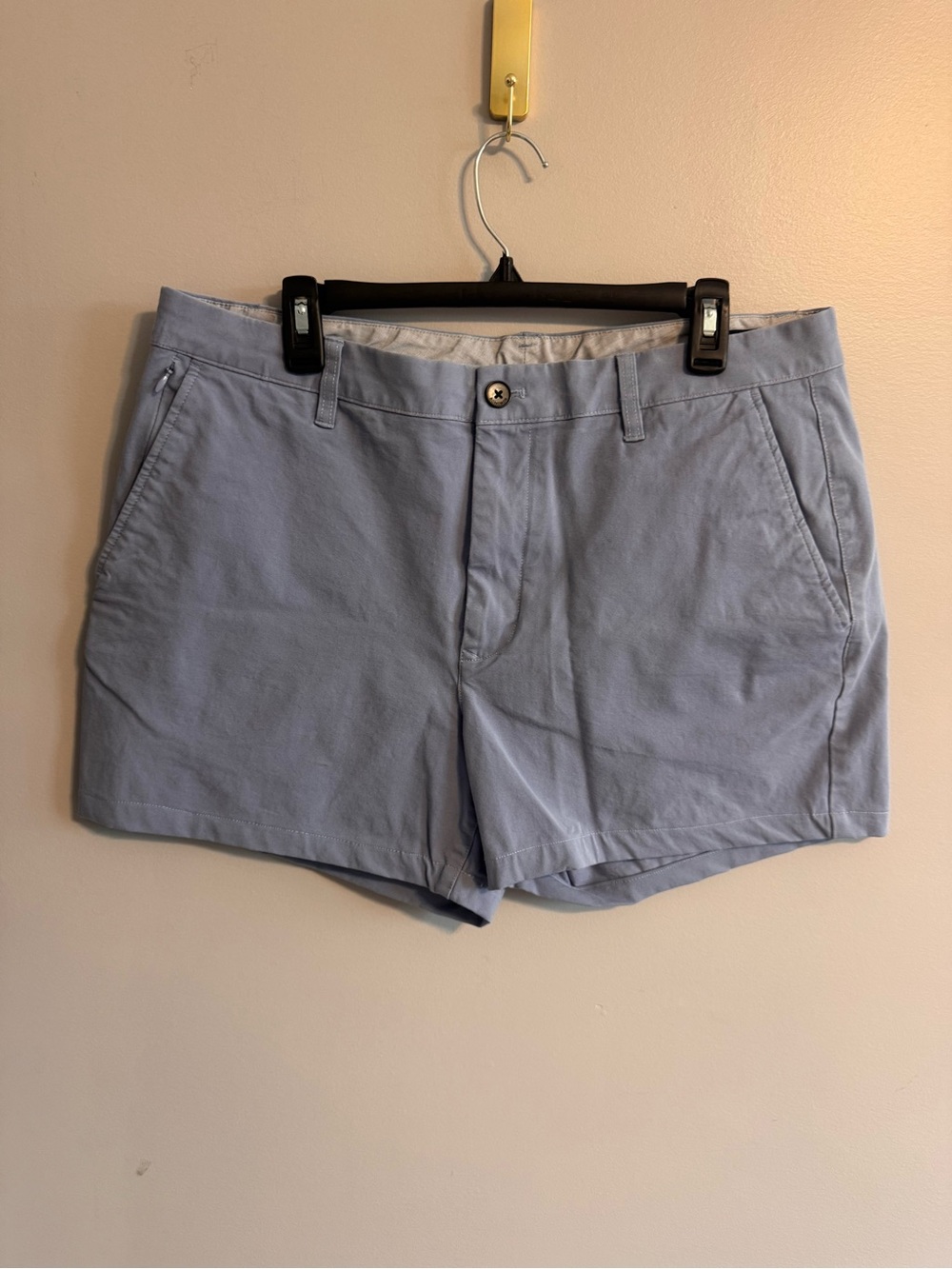 Bonobos Men’s 36 Standard Fit Chino Shorts Light Blue Stretch Cotton